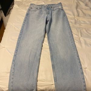 Zara Mid Rise Straight Full Length Jean